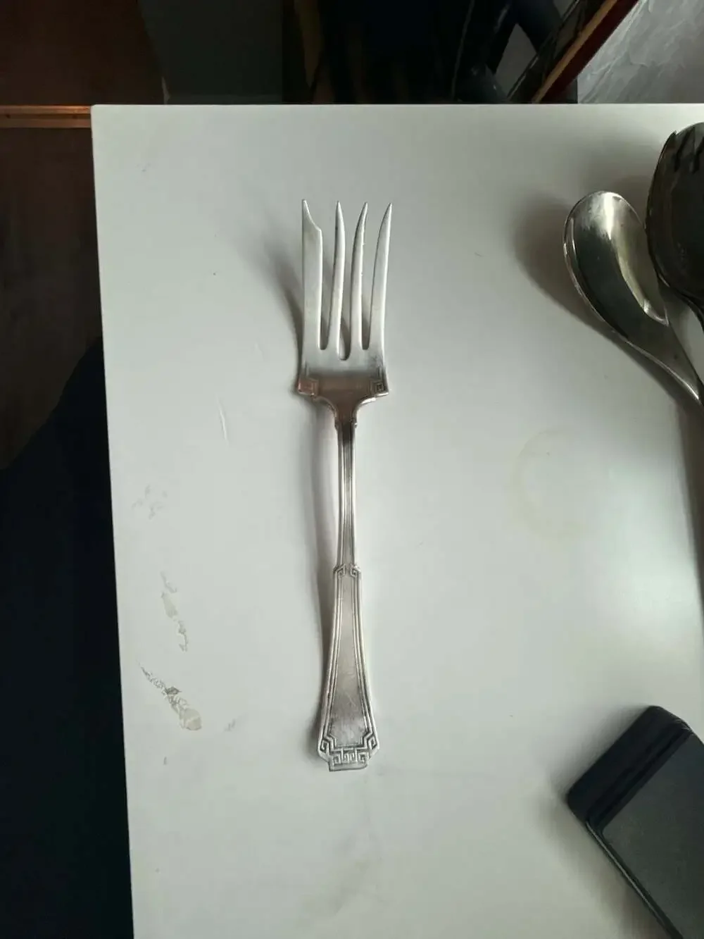1881 Rogers Grecian 1915 Cold Meat Serving Fork